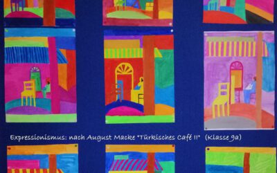 Expressionismus im Kunstunterricht: Die 9a interpretiert August Mackes „Türkisches Café II“